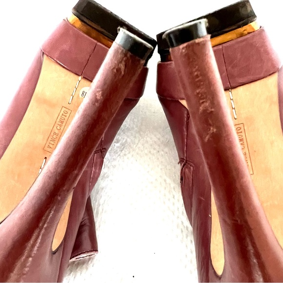 Vince Camuto Magenta Leather Hight Heel Plarform Booties - Picture 9 of 11